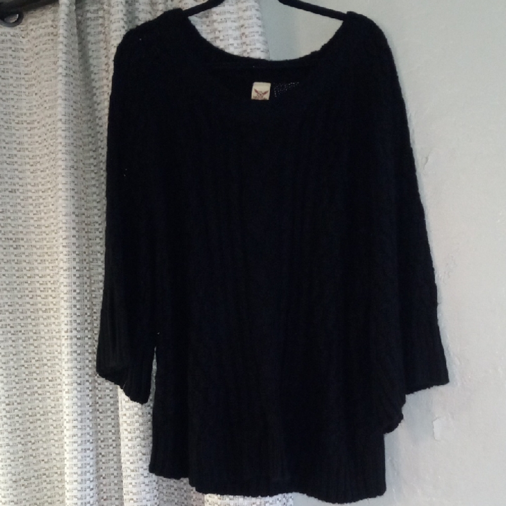 Faded Glory Off-the-Shoulder Black Sweater